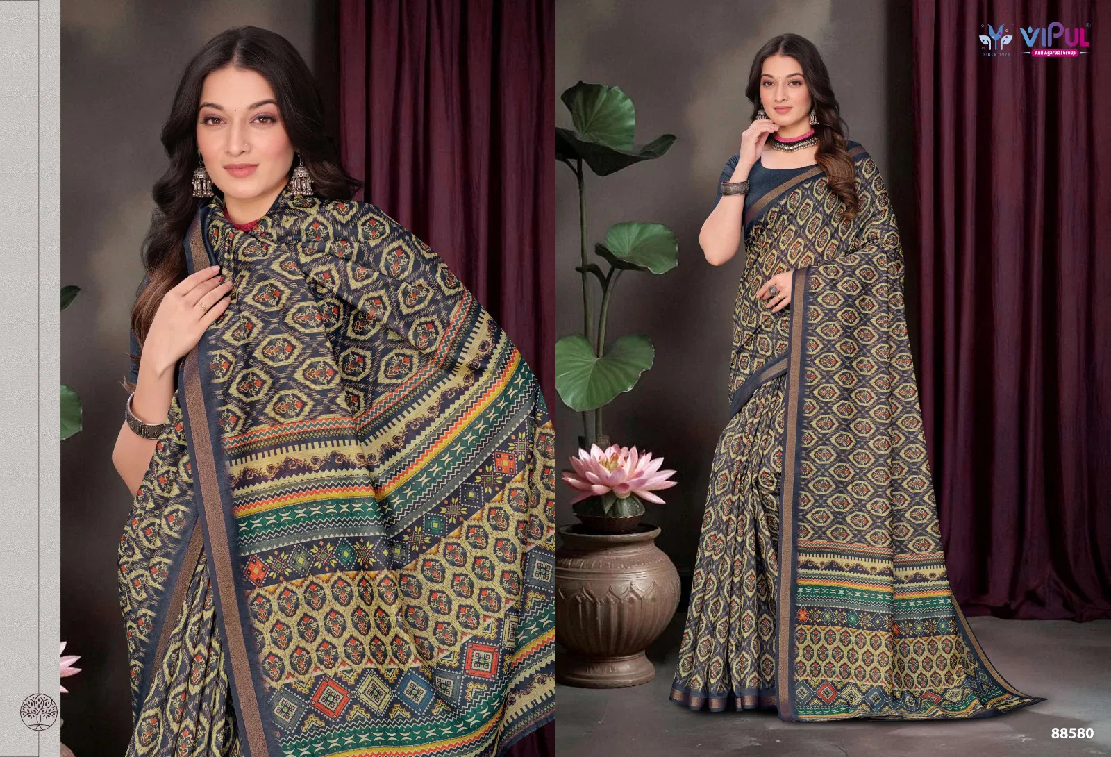 Amrapali Vol 2 By Vipul Cotton Daily Wear Saree Exporters In India